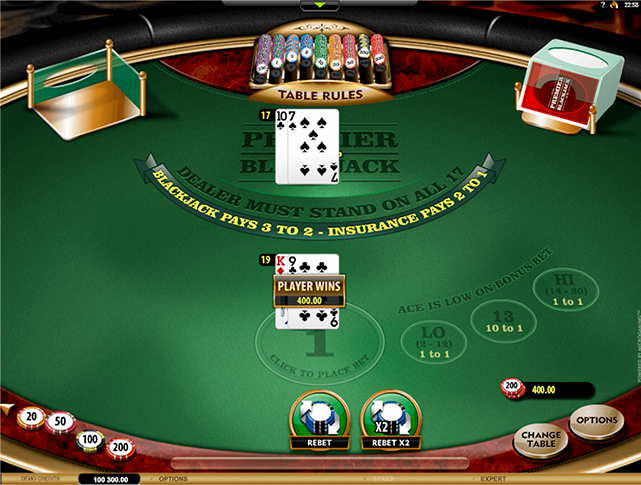 Premier Blackjack Hi Lo Gold flash player